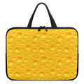 Yellow Cheese Print Laptop Sleeve With Handle