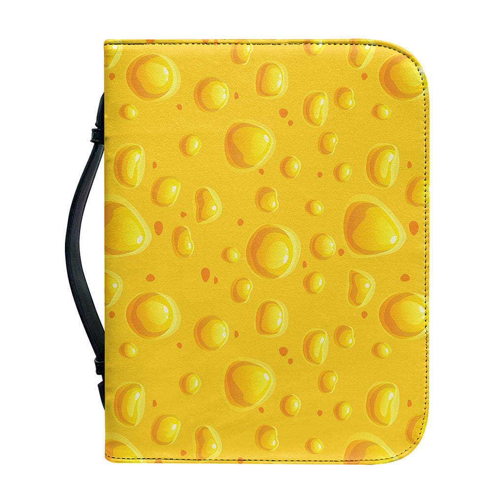 Yellow Cheese Print Leather Bible Cover