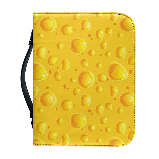 Yellow Cheese Print Leather Bible Cover