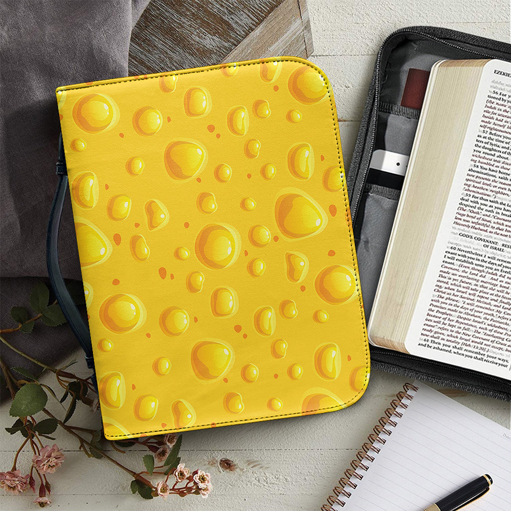 Yellow Cheese Print Leather Bible Cover