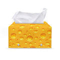 Yellow Cheese Print Leather Tissue Box Cover
