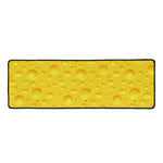 Yellow Cheese Print Long Kitchen Mat