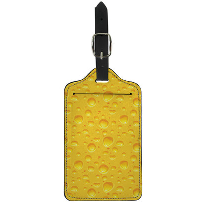 Yellow Cheese Print Luggage Tag