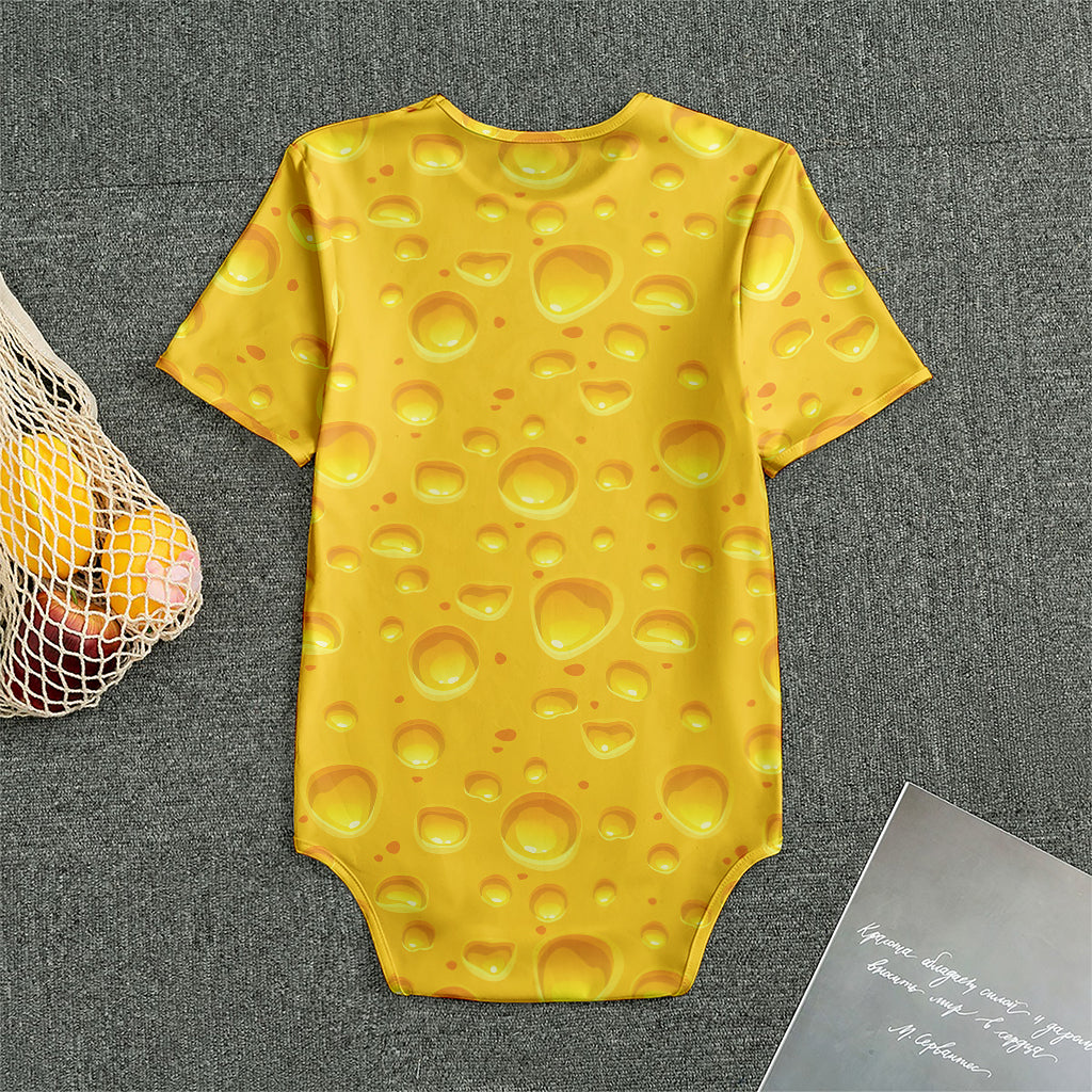 Yellow Cheese Print Men's Bodysuit