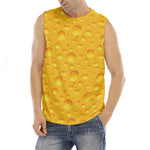 Yellow Cheese Print Men's Fitness Tank Top