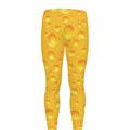 Yellow Cheese Print Men's Leggings