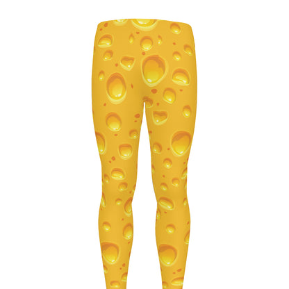 Yellow Cheese Print Men's leggings
