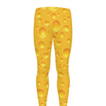 Yellow Cheese Print Men's leggings