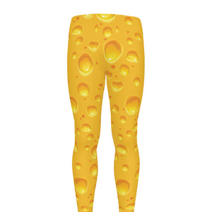 Yellow Cheese Print Men's leggings