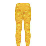 Yellow Cheese Print Men's leggings