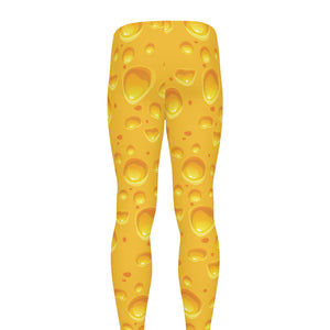 Yellow Cheese Print Men's leggings