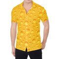 Yellow Cheese Print Men's Shirt