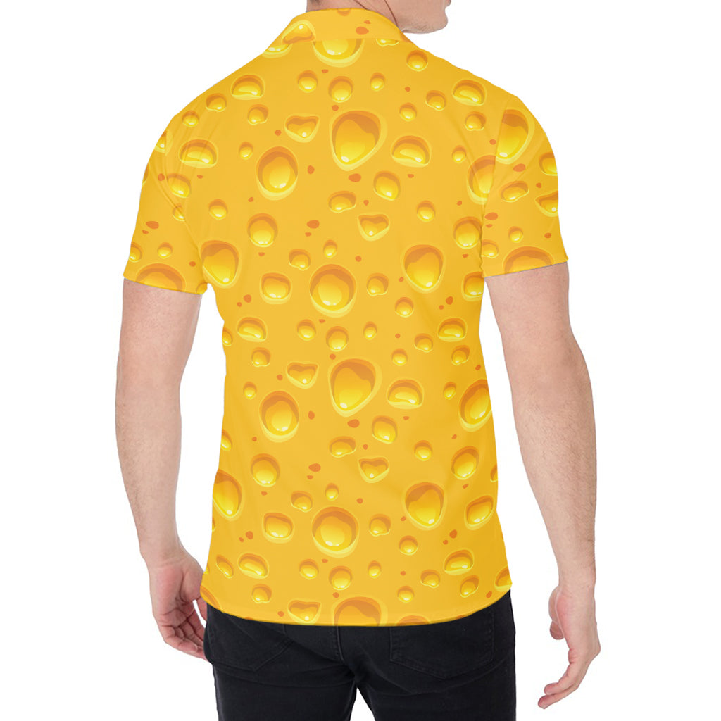 Yellow Cheese Print Men's Shirt
