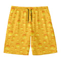 Yellow Cheese Print Men's Swim Trunks