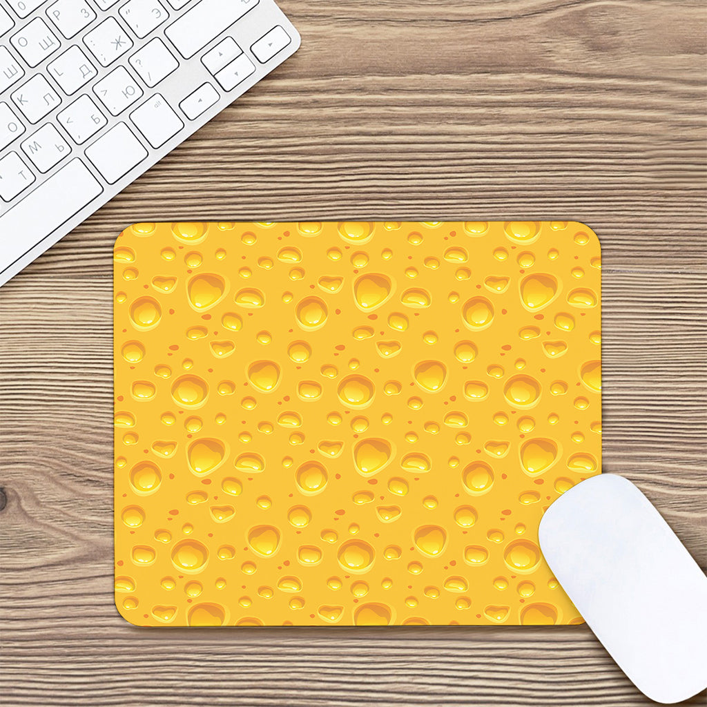 Yellow Cheese Print Mouse Pad