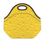 Yellow Cheese Print Neoprene Lunch Bag
