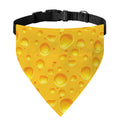 Yellow Cheese Print Over The Collar Dog Bandana
