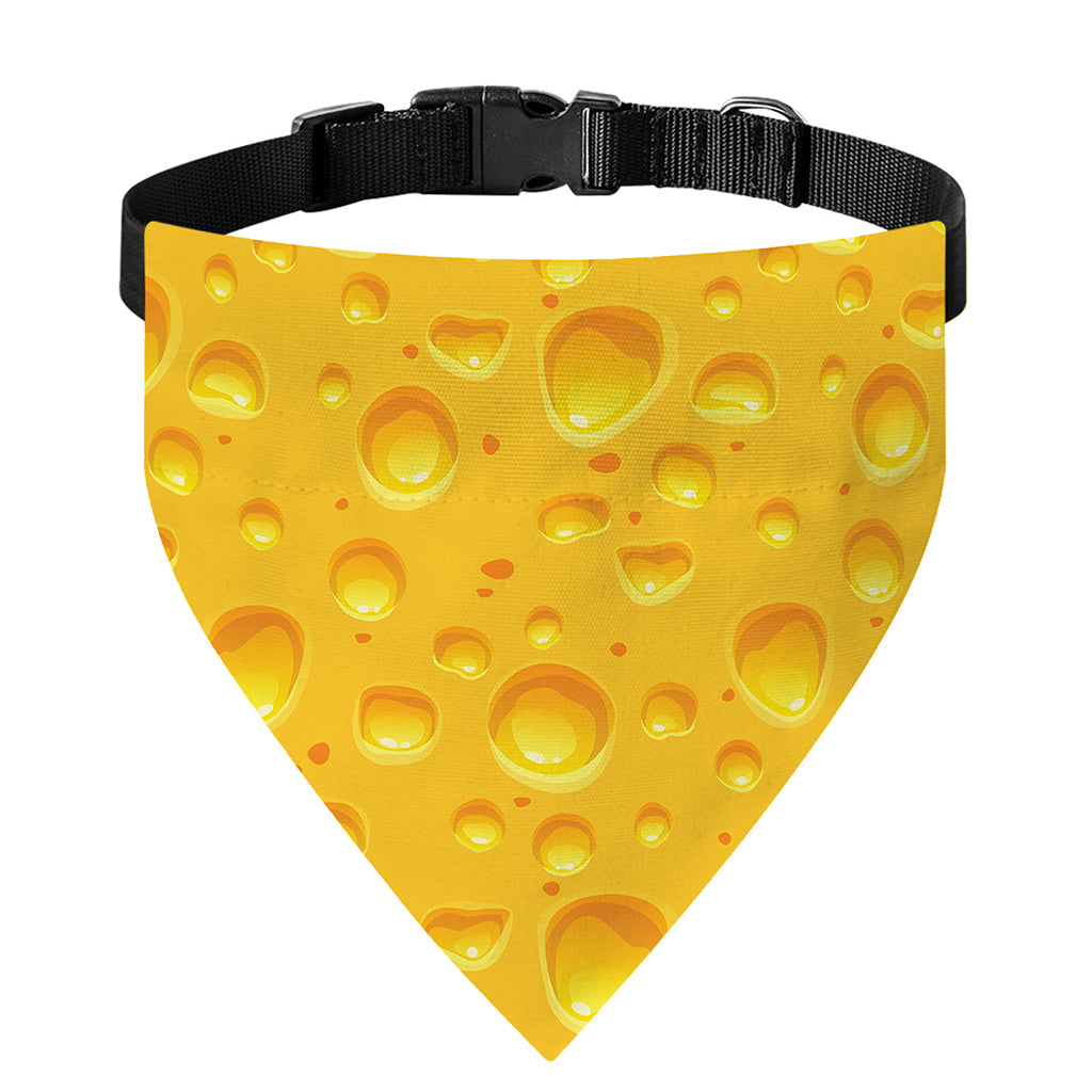 Yellow Cheese Print Over The Collar Dog Bandana
