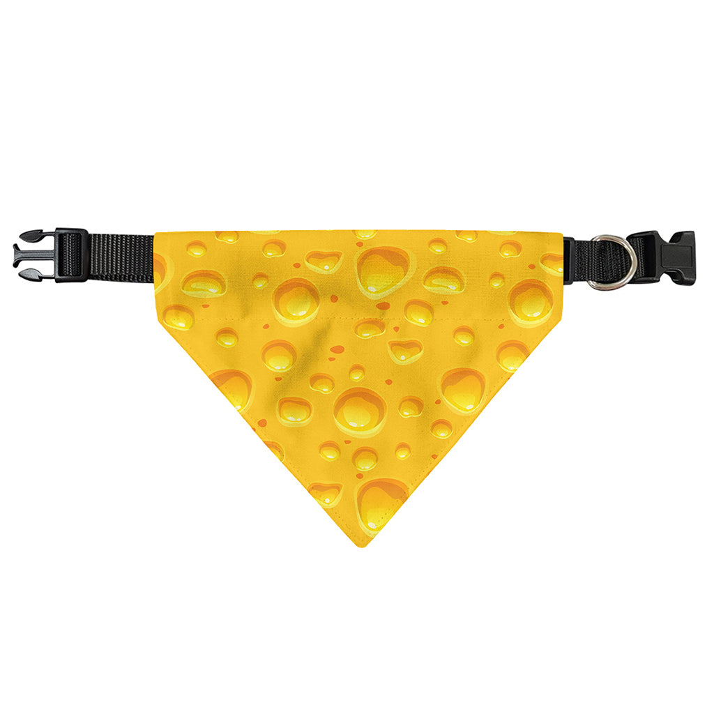 Yellow Cheese Print Over The Collar Dog Bandana
