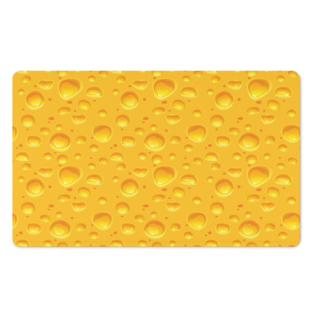 Yellow Cheese Print Polyester Doormat