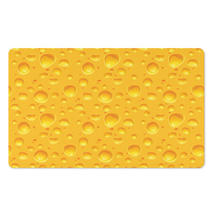 Yellow Cheese Print Polyester Doormat