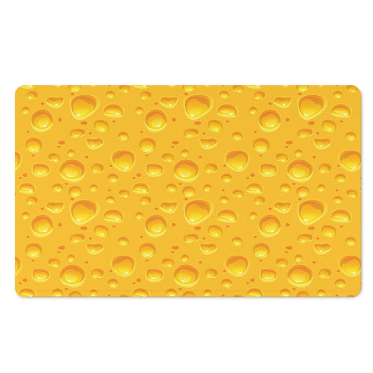 Yellow Cheese Print Polyester Doormat
