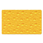 Yellow Cheese Print Polyester Doormat