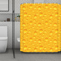 Yellow Cheese Print Polyester Shower Curtain