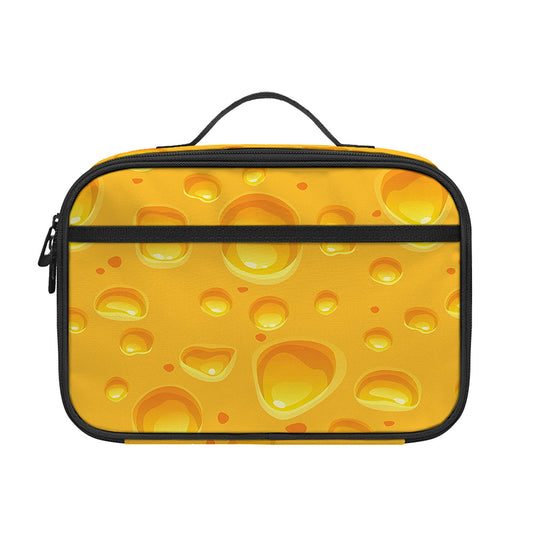 Yellow Cheese Print Portable Lunch Bag