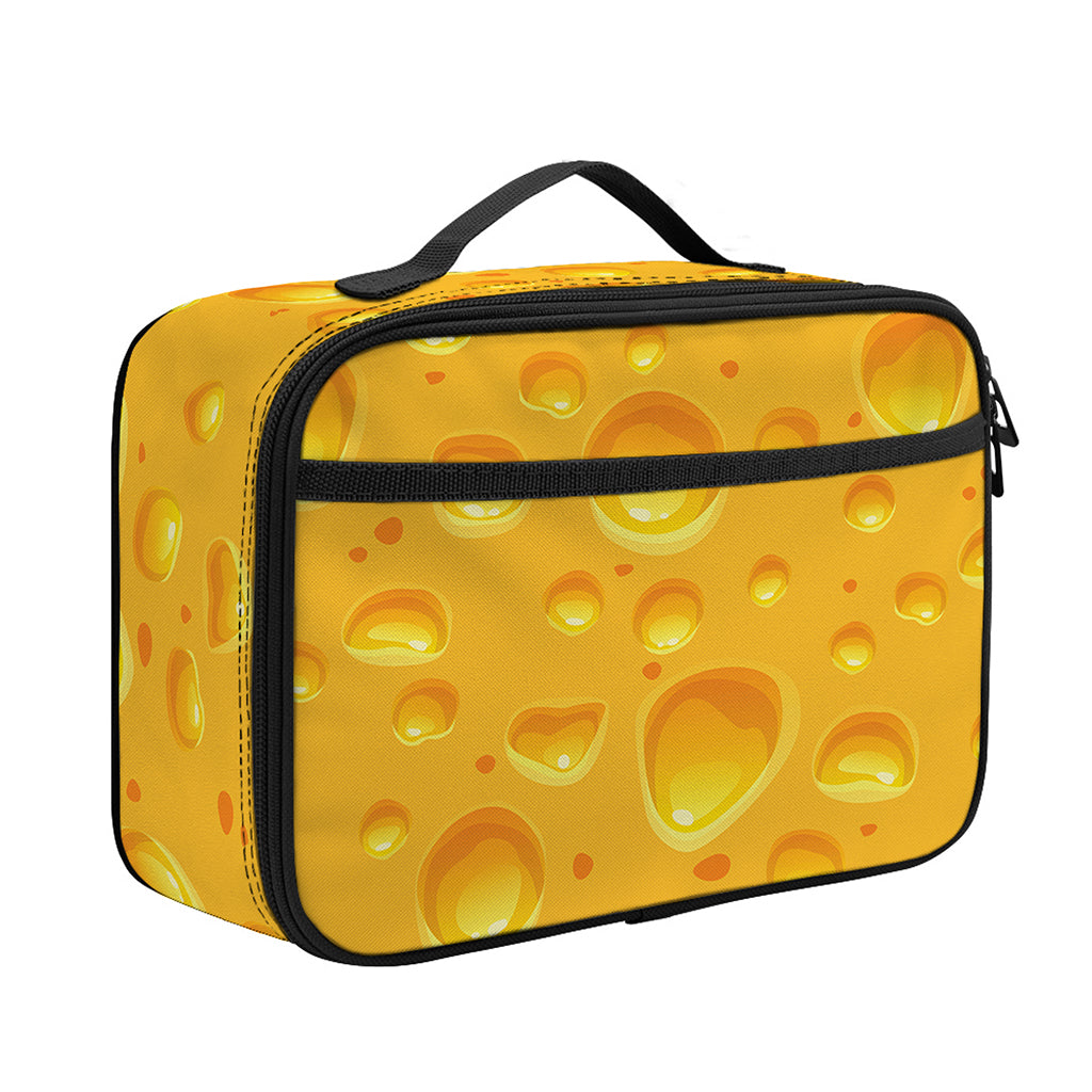 Yellow Cheese Print Portable Lunch Bag