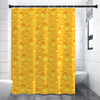 Yellow Cheese Print Premium Shower Curtain