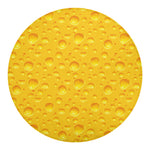 Yellow Cheese Print Round Blanket
