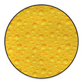Yellow Cheese Print Round Floor Mat
