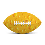 Yellow Cheese Print Rugby Ball