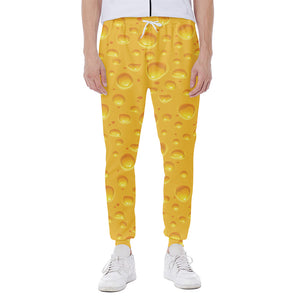 Yellow Cheese Print Scuba Joggers