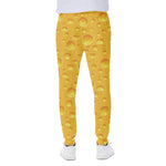 Yellow Cheese Print Scuba Joggers