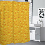 Yellow Cheese Print Shower Curtain