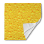 Yellow Cheese Print Silk Bandana