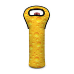 Yellow Cheese Print Single Neoprene Wine Tote