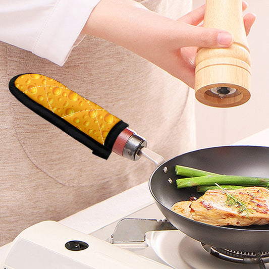 Yellow Cheese Print Skillet Handle Cover
