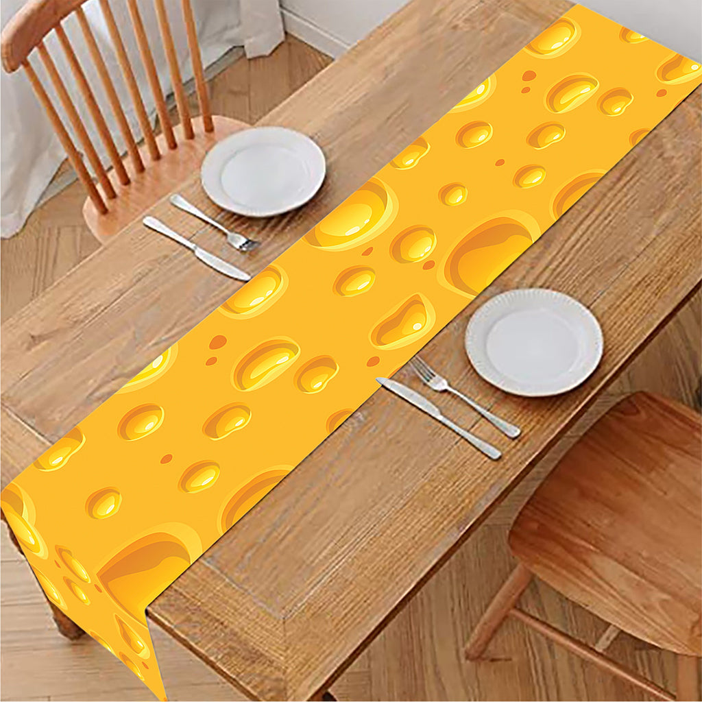 Yellow Cheese Print Table Runner