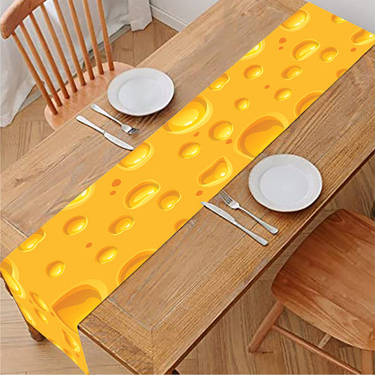 Yellow Cheese Print Table Runner