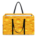 Yellow Cheese Print Utility Tote Bag
