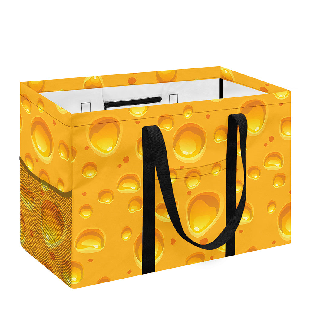 Yellow Cheese Print Utility Tote Bag