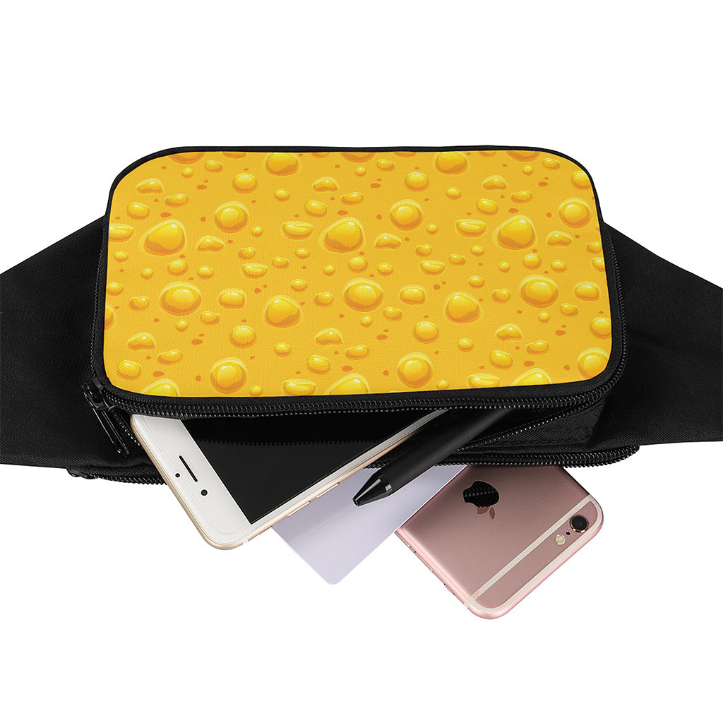 Yellow Cheese Print Waist Bag