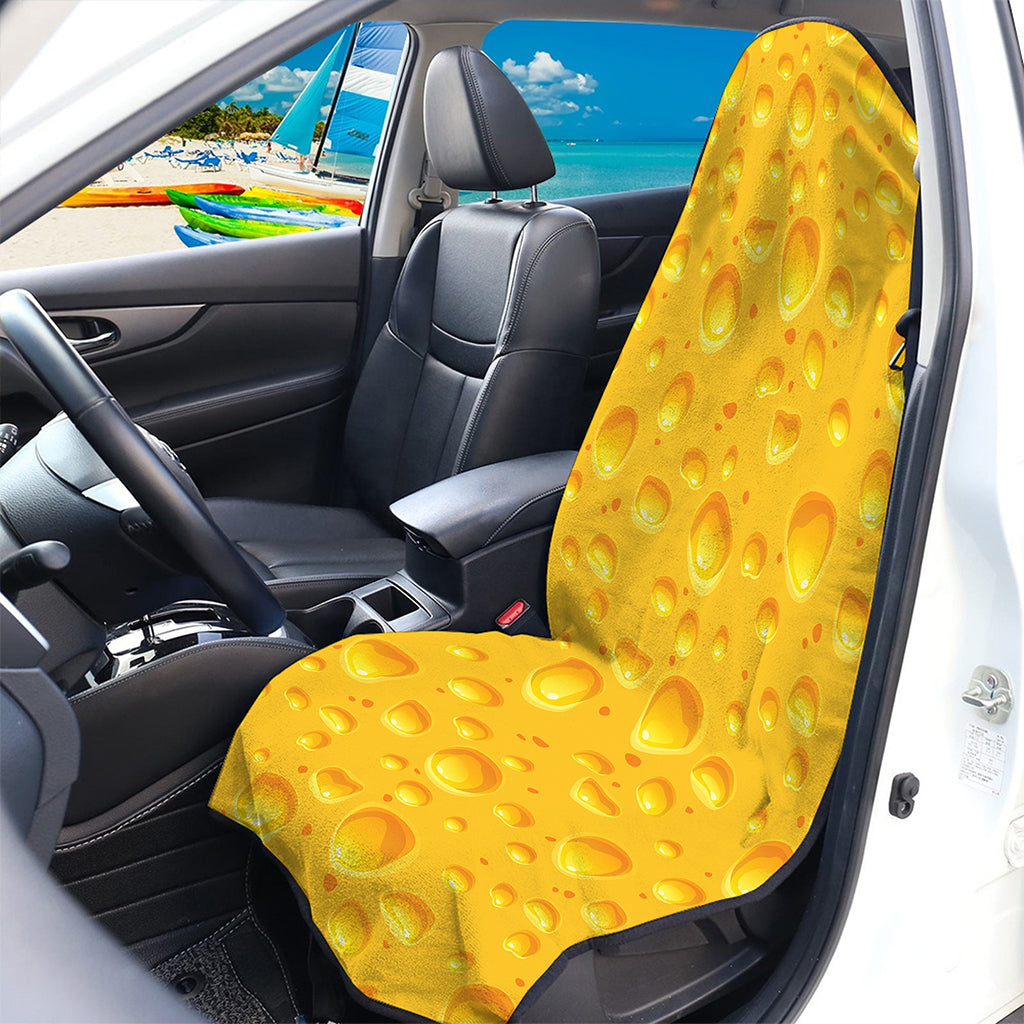 Yellow Cheese Print Waterproof Car Seat Cover