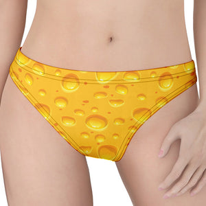 Yellow Cheese Print Women's Thong