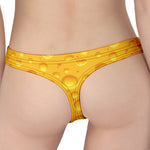 Yellow Cheese Print Women's Thong