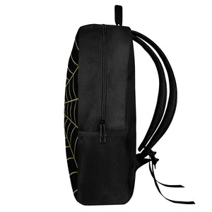 Yellow Cobweb Print 17 Inch Backpack