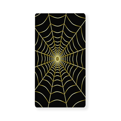 Yellow Cobweb Print Baby Crib Sheet